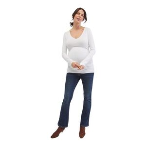 Motherhood Maternity Indigo Blue Full Panel Straight Leg Jeans